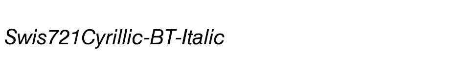 font Swis721Cyrillic-BT-Italic download