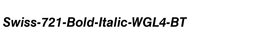 font Swiss-721-Bold-Italic-WGL4-BT download