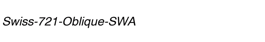 font Swiss-721-Oblique-SWA download