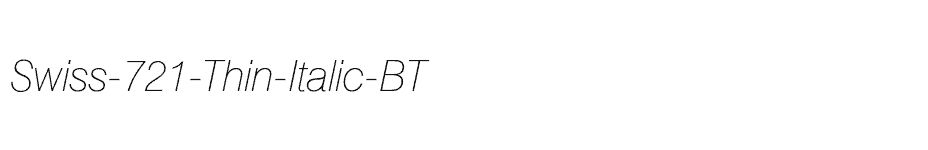 font Swiss-721-Thin-Italic-BT download