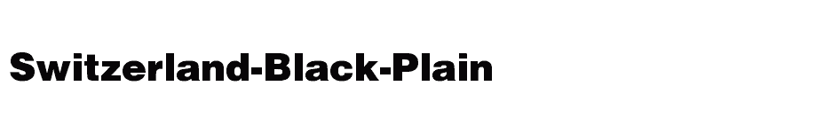 font Switzerland-Black-Plain download