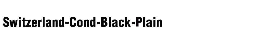 font Switzerland-Cond-Black-Plain download