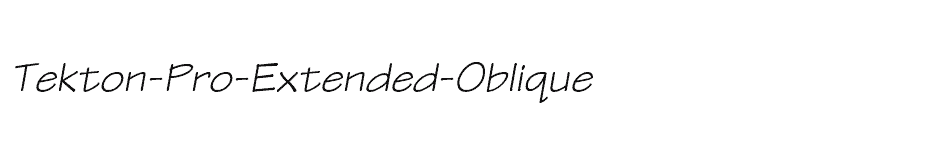 font Tekton-Pro-Extended-Oblique download