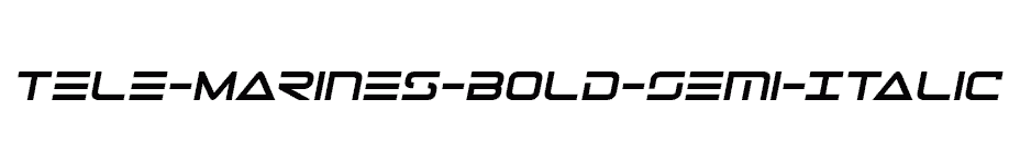 font Tele-Marines-Bold-Semi-Italic download