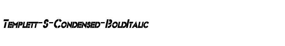 font Templett-S-Condensed-BoldItalic download