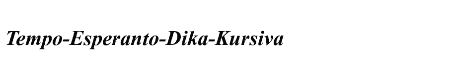 font Tempo-Esperanto-Dika-Kursiva download