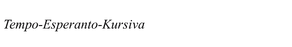 font Tempo-Esperanto-Kursiva download