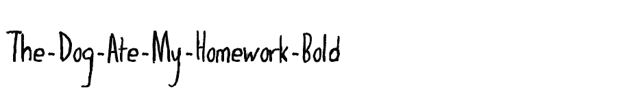 font The-Dog-Ate-My-Homework-Bold download