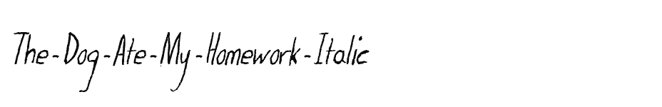font The-Dog-Ate-My-Homework-Italic download
