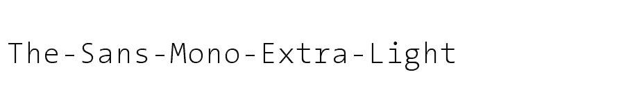 font The-Sans-Mono-Extra-Light download