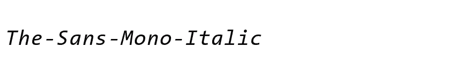 font The-Sans-Mono-Italic download