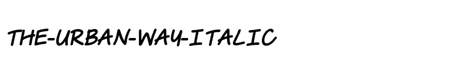 font The-Urban-Way-Italic download