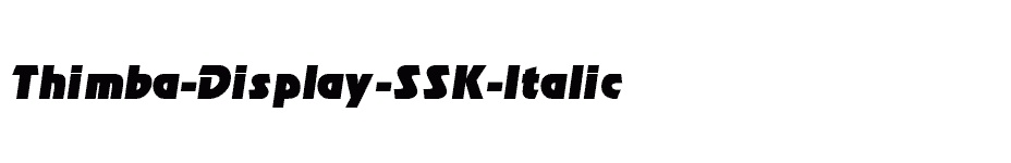 font Thimba-Display-SSK-Italic download
