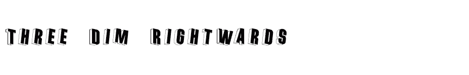 font Three-Dim-Rightwards download