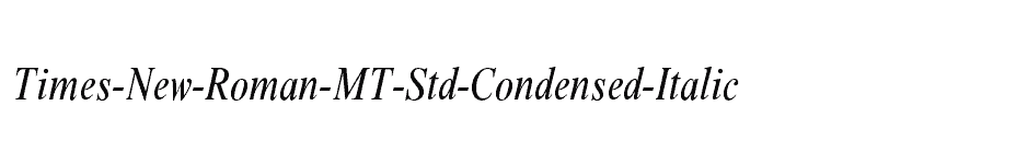 font Times-New-Roman-MT-Std-Condensed-Italic download