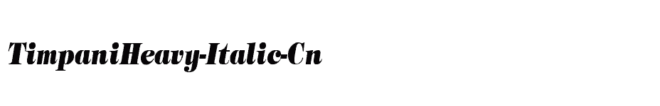 font TimpaniHeavy-Italic-Cn download