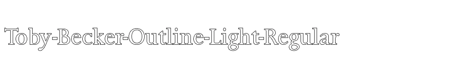 font Toby-Becker-Outline-Light-Regular download