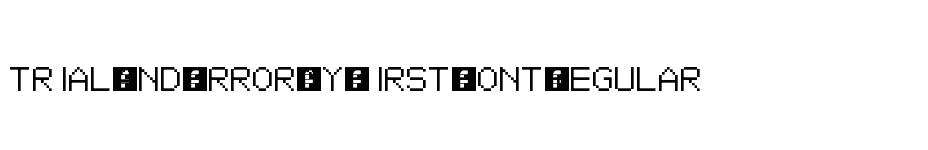 font Trial-and-Error-(My-First-Font)-Regular download