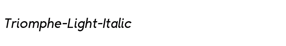 font Triomphe-Light-Italic download