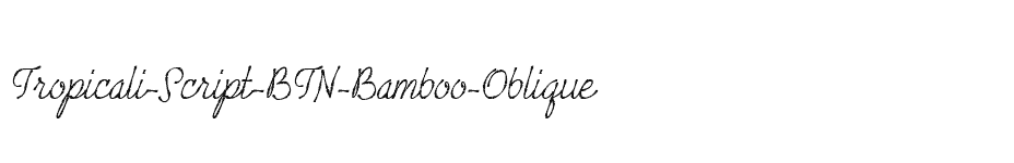 font Tropicali-Script-BTN-Bamboo-Oblique download