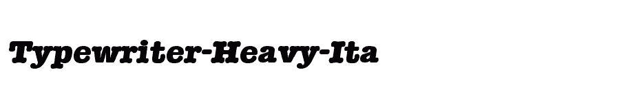 font Typewriter-Heavy-Ita download