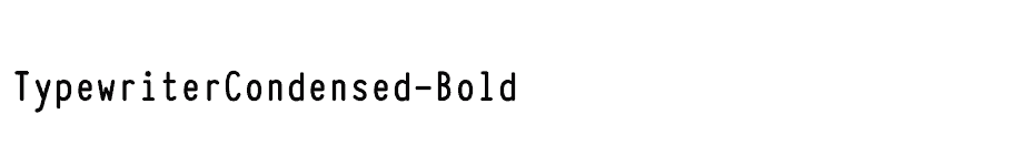 font TypewriterCondensed-Bold download