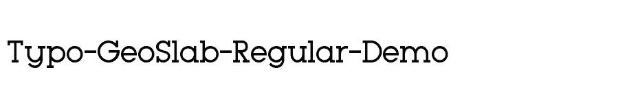 font Typo-GeoSlab-Regular-Demo download