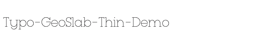 font Typo-GeoSlab-Thin-Demo download