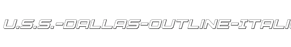 font U.S.S.-Dallas-Outline-Italic download