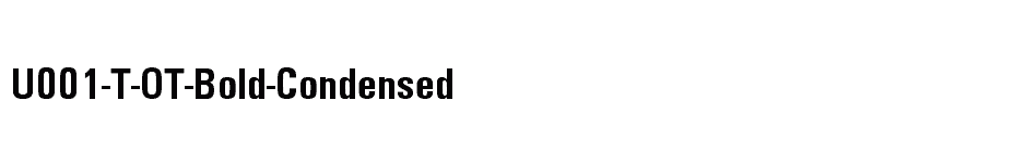 font U001-T-OT-Bold-Condensed download