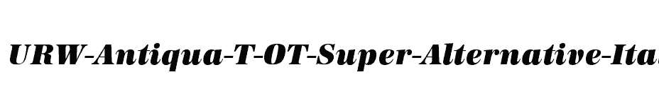 font URW-Antiqua-T-OT-Super-Alternative-Italic download