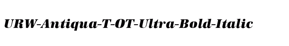 font URW-Antiqua-T-OT-Ultra-Bold-Italic download