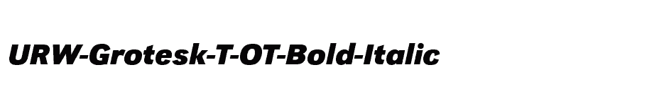 font URW-Grotesk-T-OT-Bold-Italic download