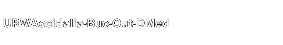 font URWAccidalia-Buc-Out-DMed download