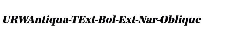 font URWAntiqua-TExt-Bol-Ext-Nar-Oblique download