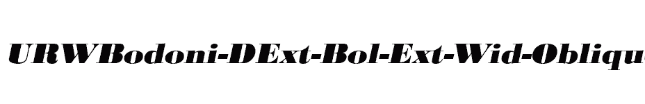 font URWBodoni-DExt-Bol-Ext-Wid-Oblique download