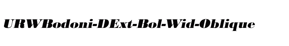 font URWBodoni-DExt-Bol-Wid-Oblique download