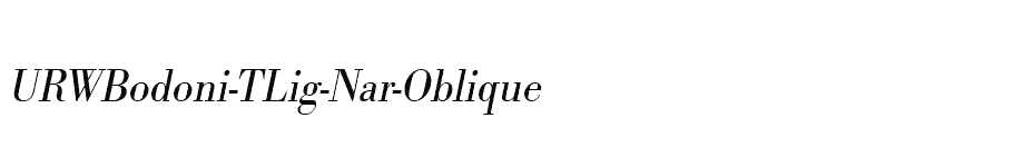 font URWBodoni-TLig-Nar-Oblique download