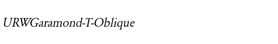 font URWGaramond-T-Oblique download