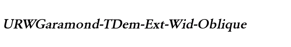 font URWGaramond-TDem-Ext-Wid-Oblique download