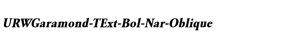 font URWGaramond-TExt-Bol-Nar-Oblique download