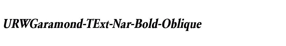 font URWGaramond-TExt-Nar-Bold-Oblique download