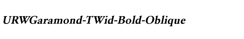 font URWGaramond-TWid-Bold-Oblique download