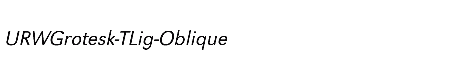 font URWGrotesk-TLig-Oblique download