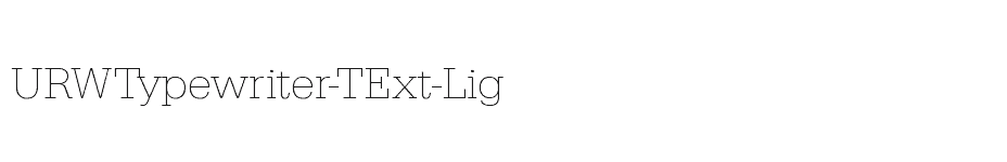 font URWTypewriter-TExt-Lig download