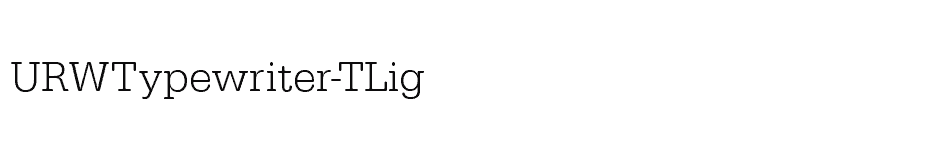 font URWTypewriter-TLig download