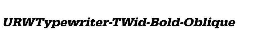 font URWTypewriter-TWid-Bold-Oblique download