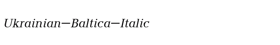 font Ukrainian-Baltica-Italic download