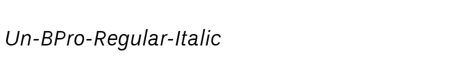 font Un-BPro-Regular-Italic download