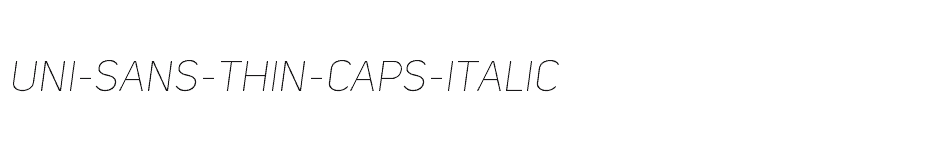 font Uni-Sans-Thin-Caps-Italic download